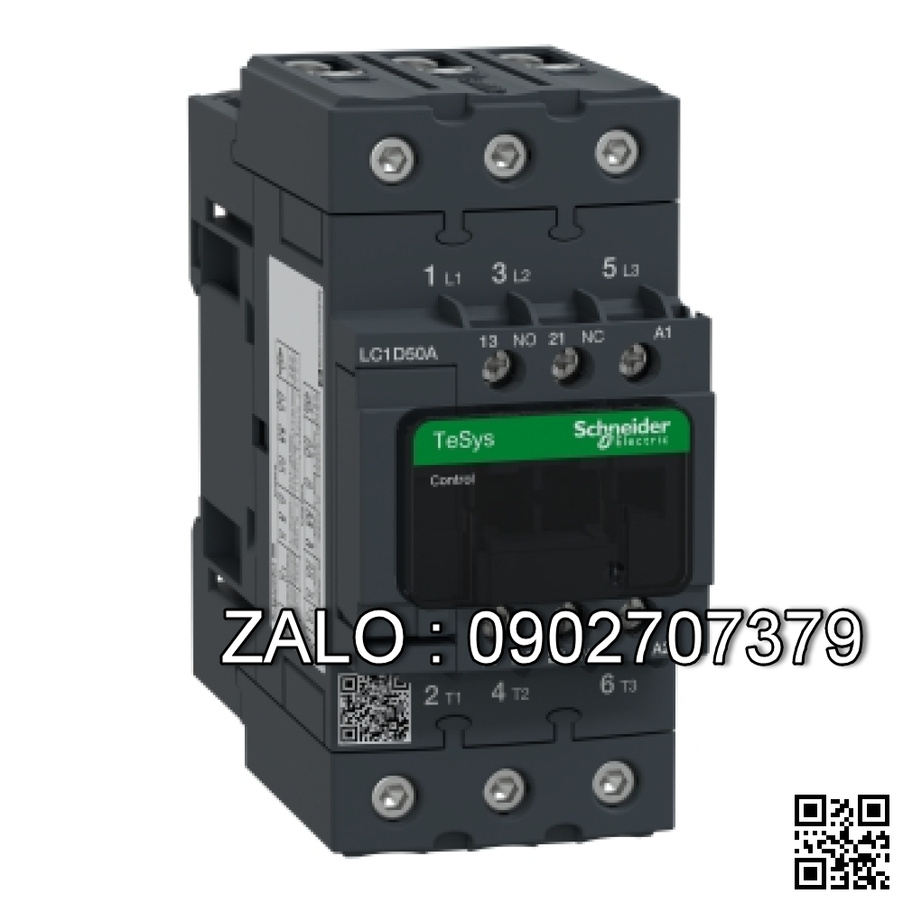 Contactor Schneider LC1D50AB7 50A 1NO+1NC 22kW 24VAC