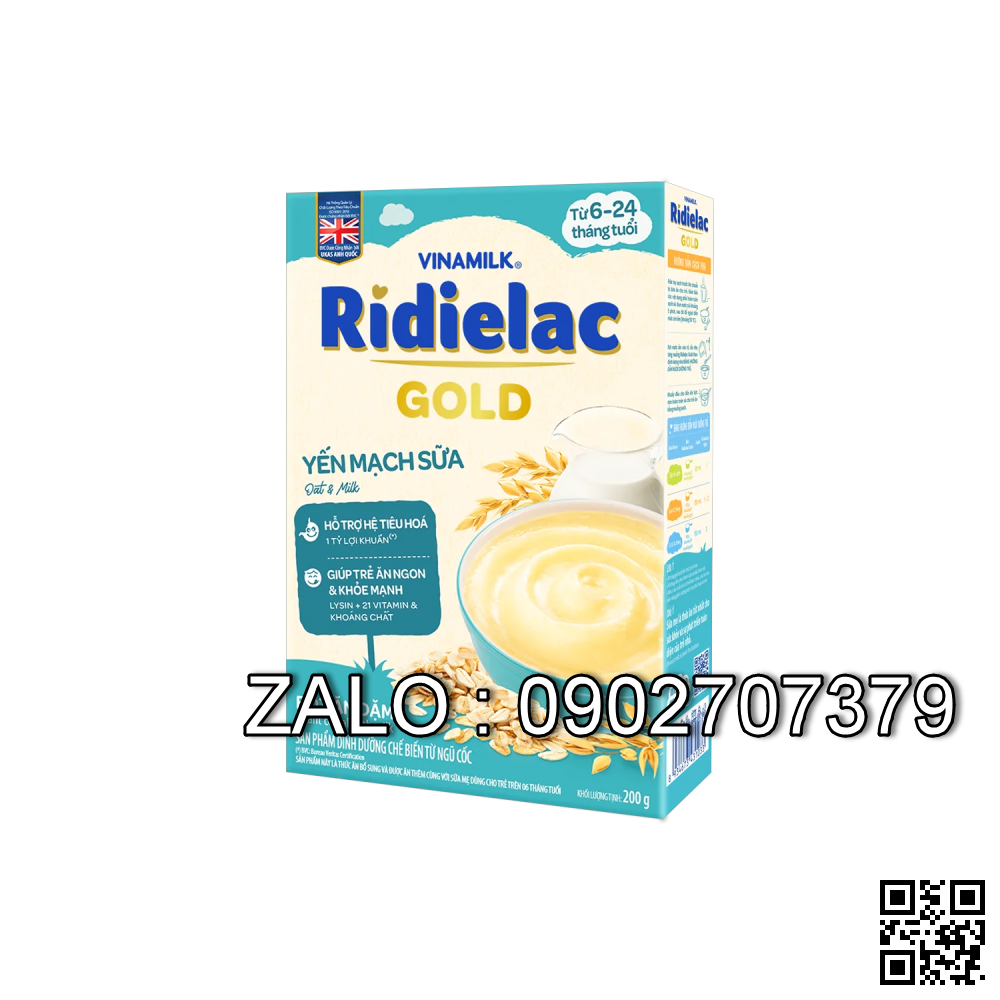 Vinamilk Ridielac Gold Bột ăn dặm Yến Mạch Sửa 200g