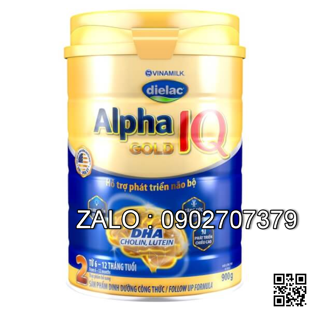 Vinamilk Sửa bột Dielac Alpha Gold IQ 2 900g