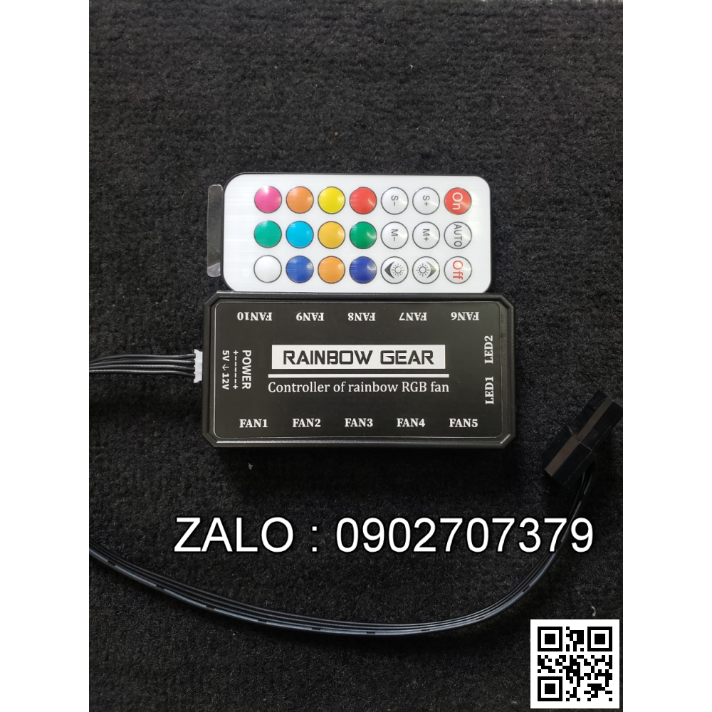 Bộ Hub Rời Điều Khiển 10 Fan Rainbow