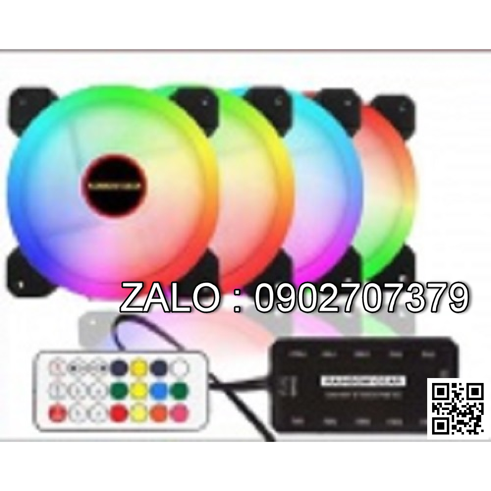 Bộ KIT 3 Fan Rainbow Led RGB + Hub Điều Khiển