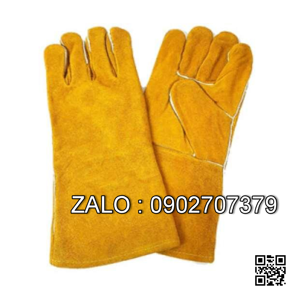 Găng tay da hàn 14 inch màu đỏ GTBH-17658