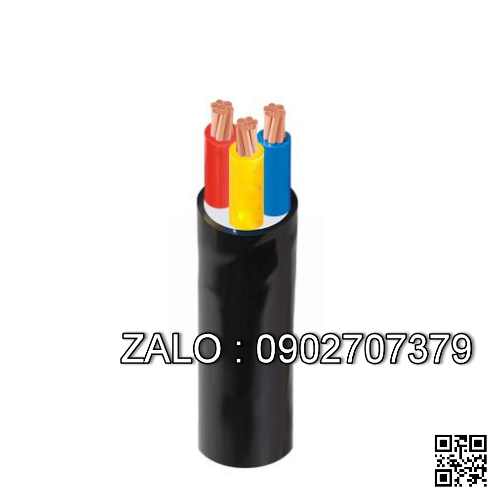 Cáp điện lực hạ thế (3 lõi pha + 1 lõi đất, ruột đồng, cách điện PVC, vỏ PVC) CVV-3x38+1x22 (3x7/2.6+1x7/2)-0,6/1kV