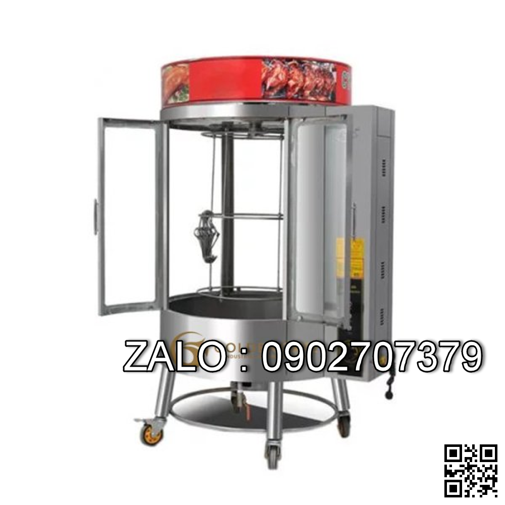 Lò quay vịt than gas xoay 850 OKASU