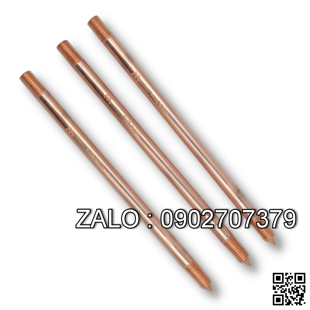Cọc tiếp địa thép mạ đồng D20