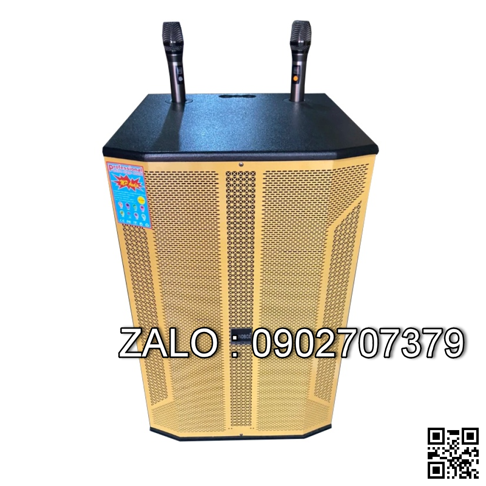 LOA Kéo Soundbox SB1818 - 5 Tấc Gỗ + 2 Mic
