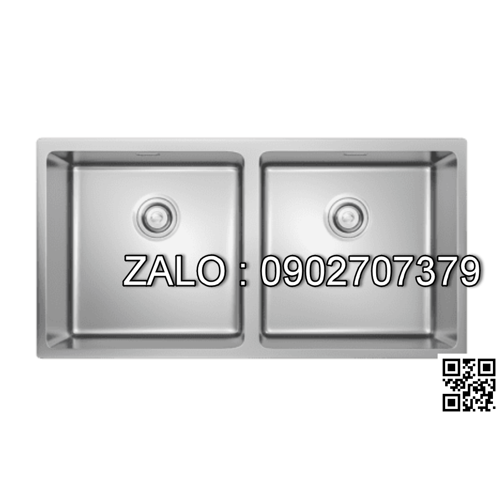 Chậu rửa bát 2 hố KONOX Undermount CUBE 8744DU