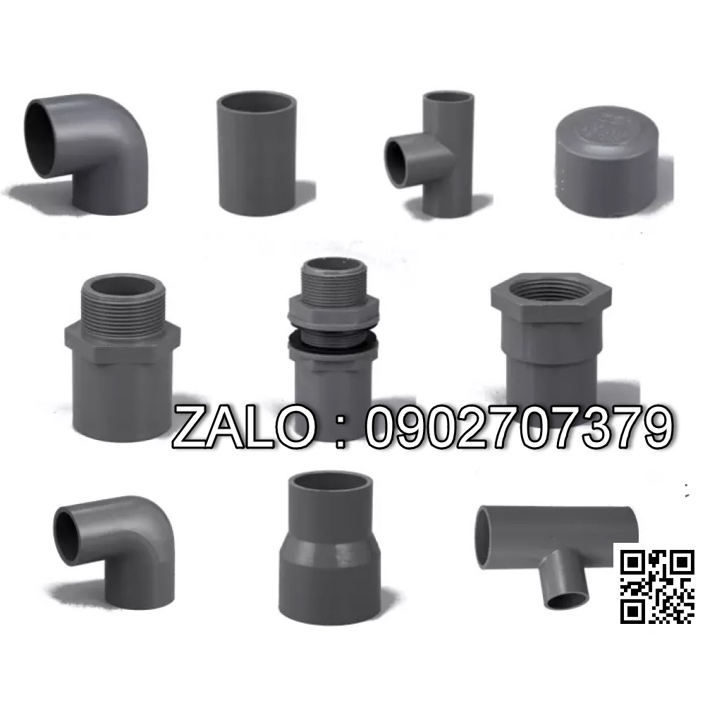Nối ren ngoài PVC-U dn21x1/2-PN15 (ren ngoài 21)