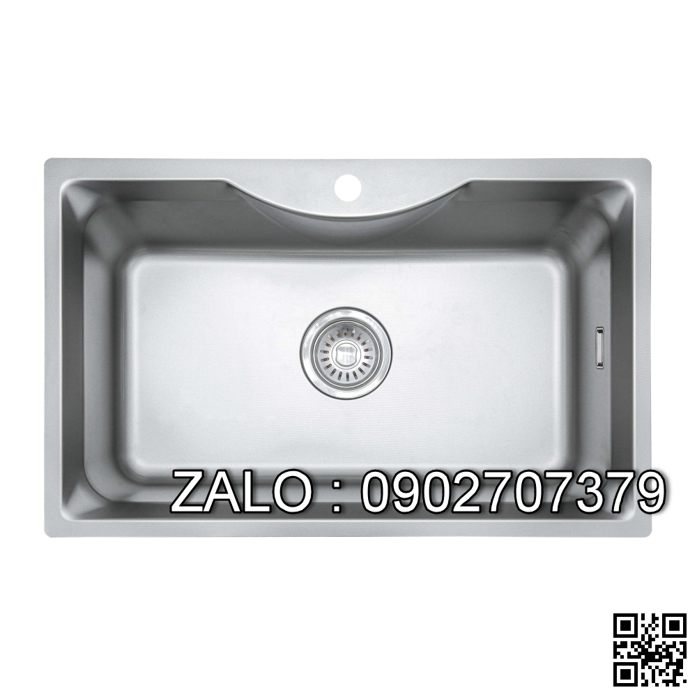 Chậu Rửa Chén Liền Khối 1 Ngăn Kiểu Vuông Dòng Plus 100% Inox 304 Dùng Bền Bỉ