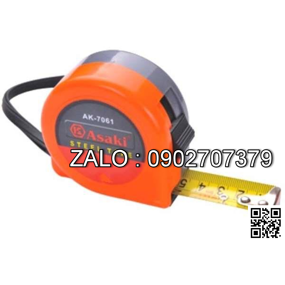 Thước dây Thép Asaki 7.5mx25mm vỏ chống trơn nền trắng AK-2618 Hãng ngừng cấp hàng