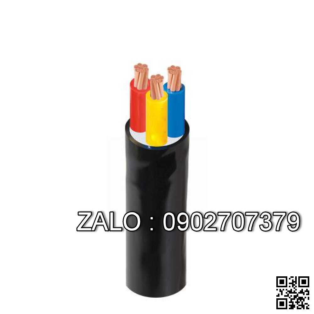 Cáp điện lực hạ thế -TCVN 5935 (3 lõi pha + 1 lõi đất, ruột đồng, cách điện PVC, vỏ PVC) CVV-3x60+1x35 (3x19/2+1x7/2.52)-0,6/1kV