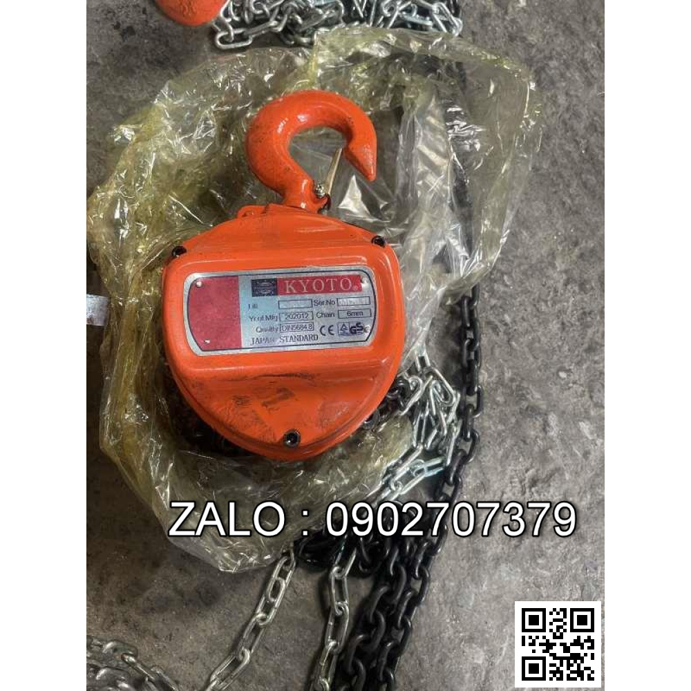 Palang tam giác kéo tay KYOTO (Hộp gỗ), Palang xích 3 tấn x 2.5m