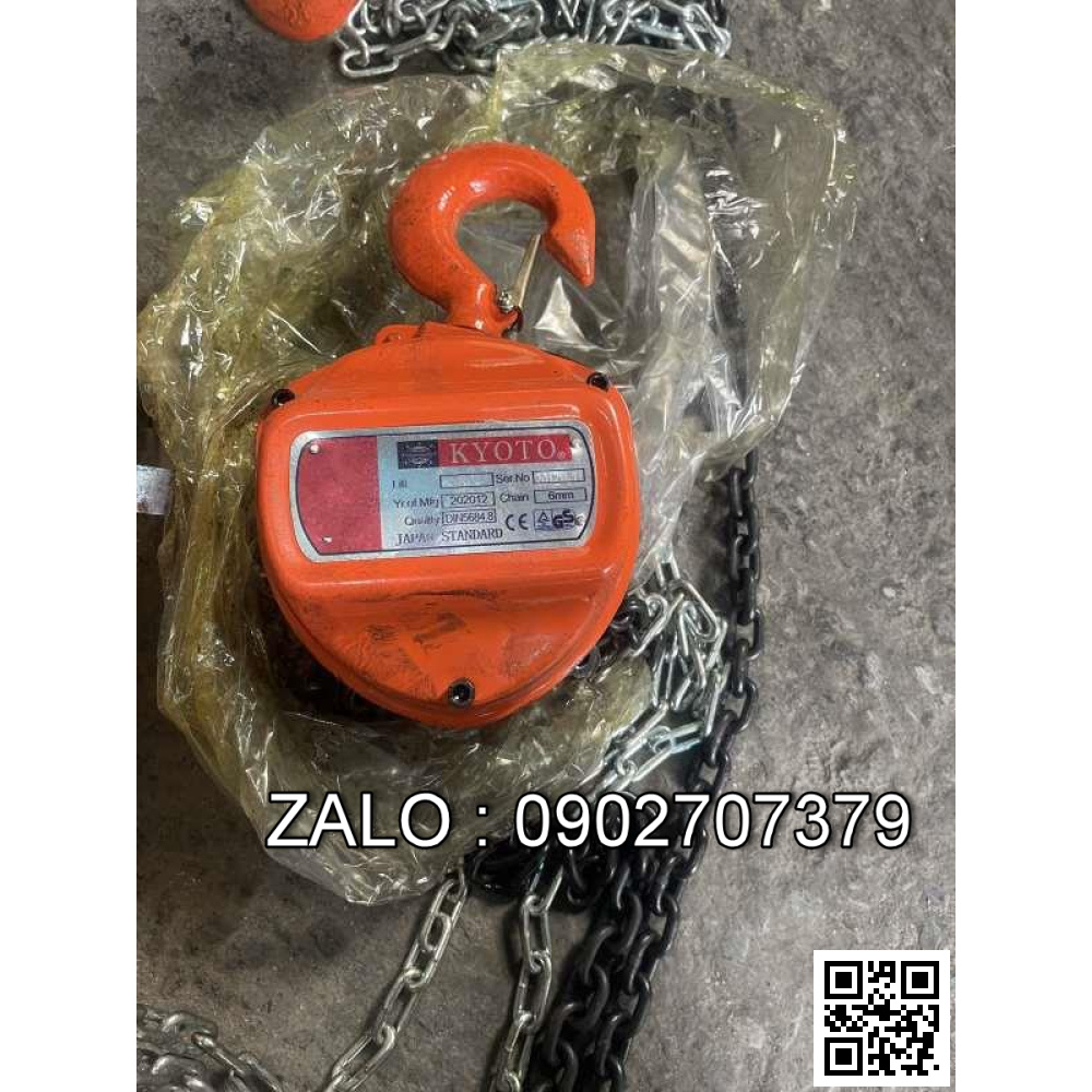 Palang tam giác kéo tay KYOTO (Hộp gỗ), Palang xích 1 tấn x 2.5m