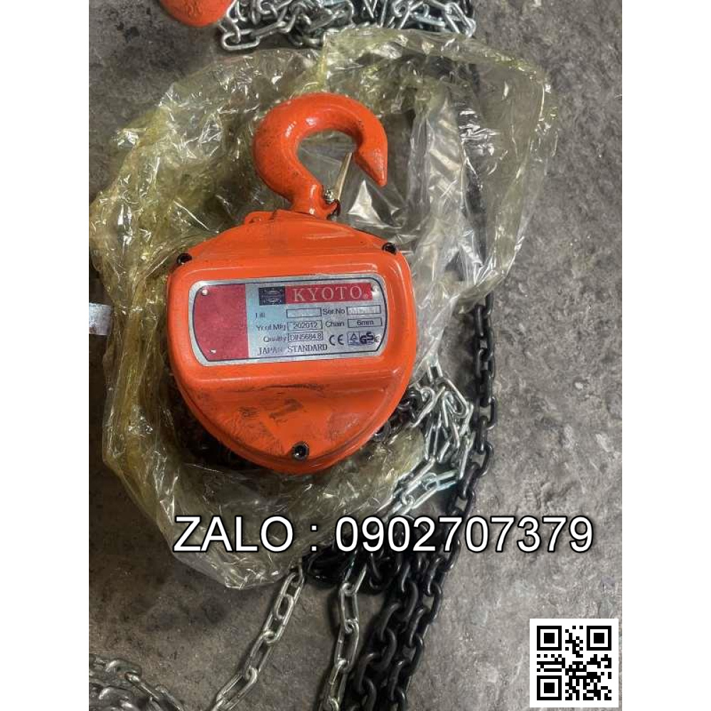 Palang tam giác kéo tay KYOTO (Hộp gỗ), Palang xích 1.5 tấn x 2.5m