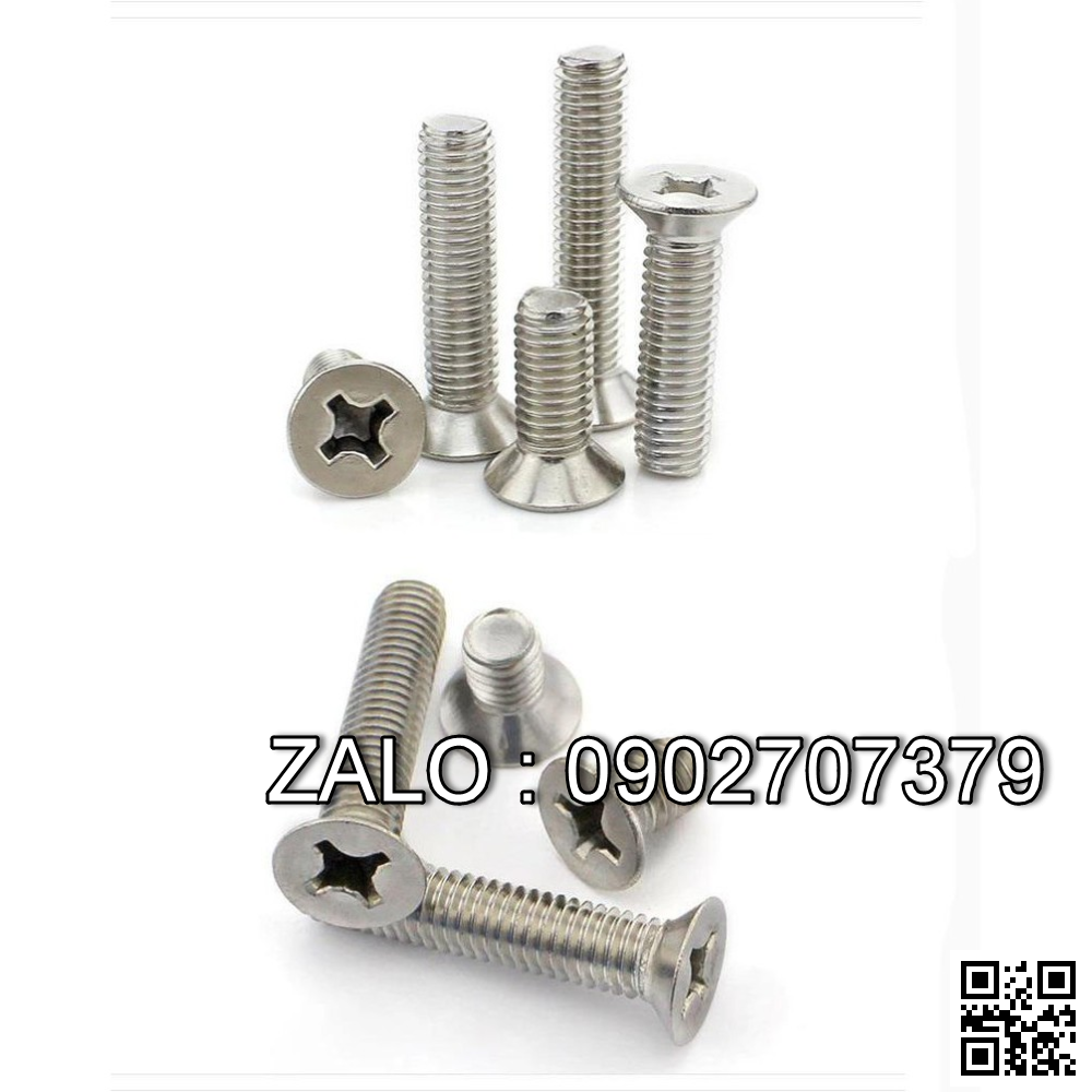 Bộ vít Inox đầu bằng inox 304 M2x16