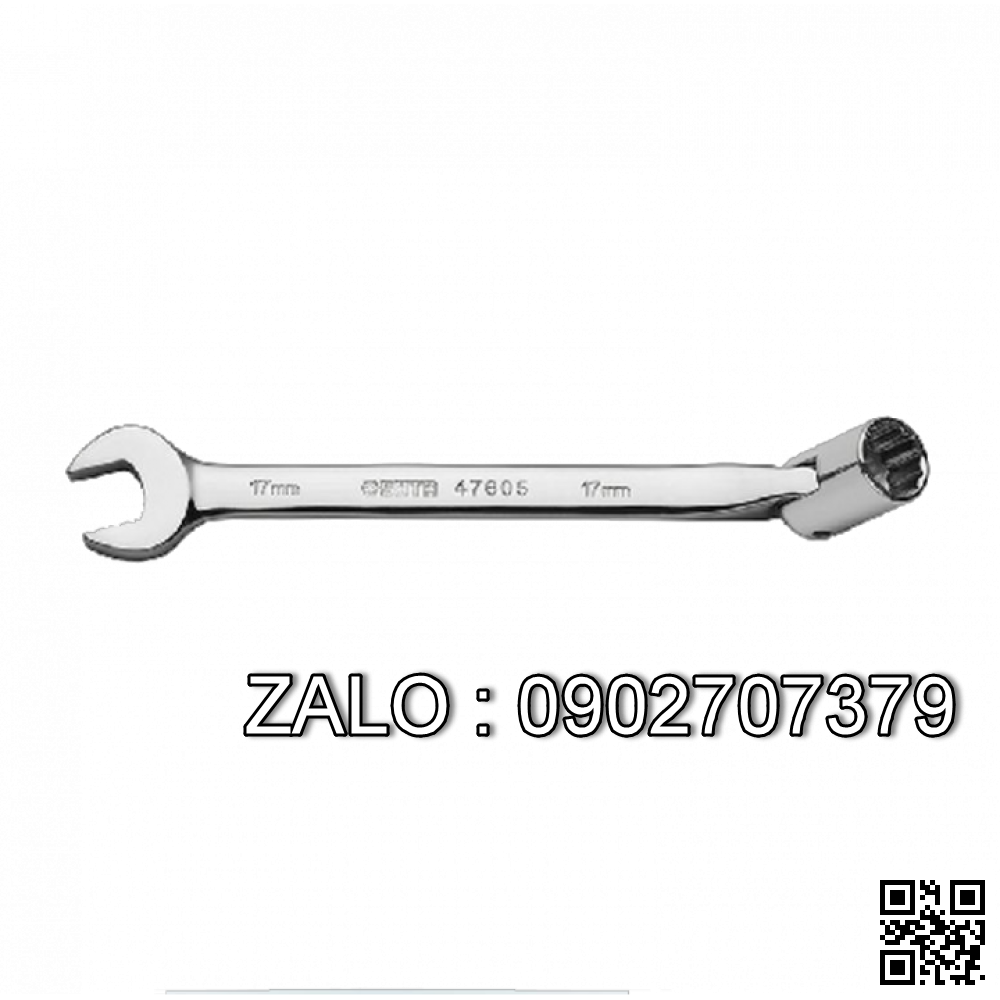 Cờ lê 1 đầu tuýp đầu lắc léo TOPTUL 16mm Mạ crôm AEEB1616