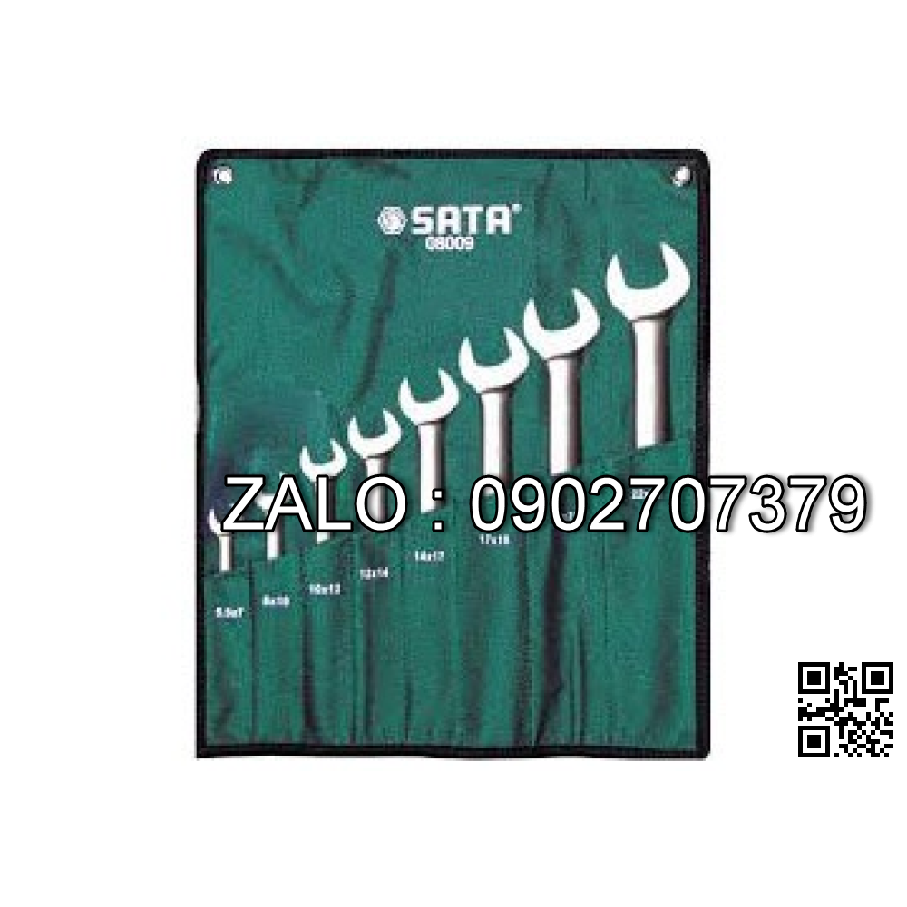 Bộ cờ lê 2 đầu miệng Sata 8 chi tiết 5.5-24mm
 08009