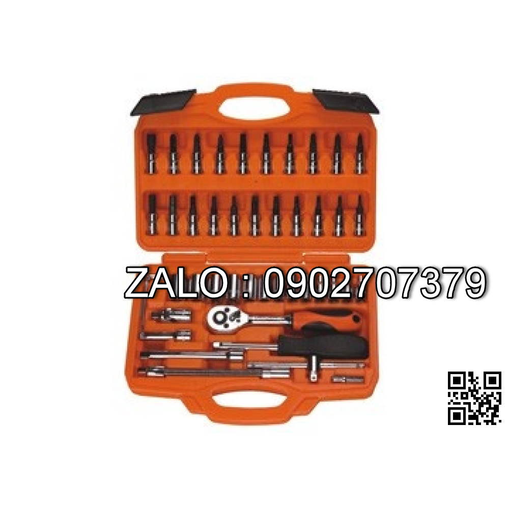 Bộ tuýp Asaki 46 chi tiết 1/4 Mạ crom
bóng AK-9754
