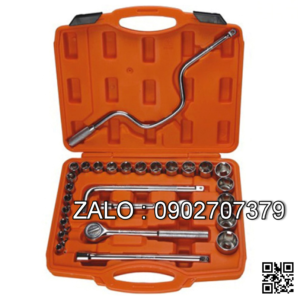 Bộ tuýp Asaki 28 chi tiết 1/2 Mạ crom
bóng AK-9761