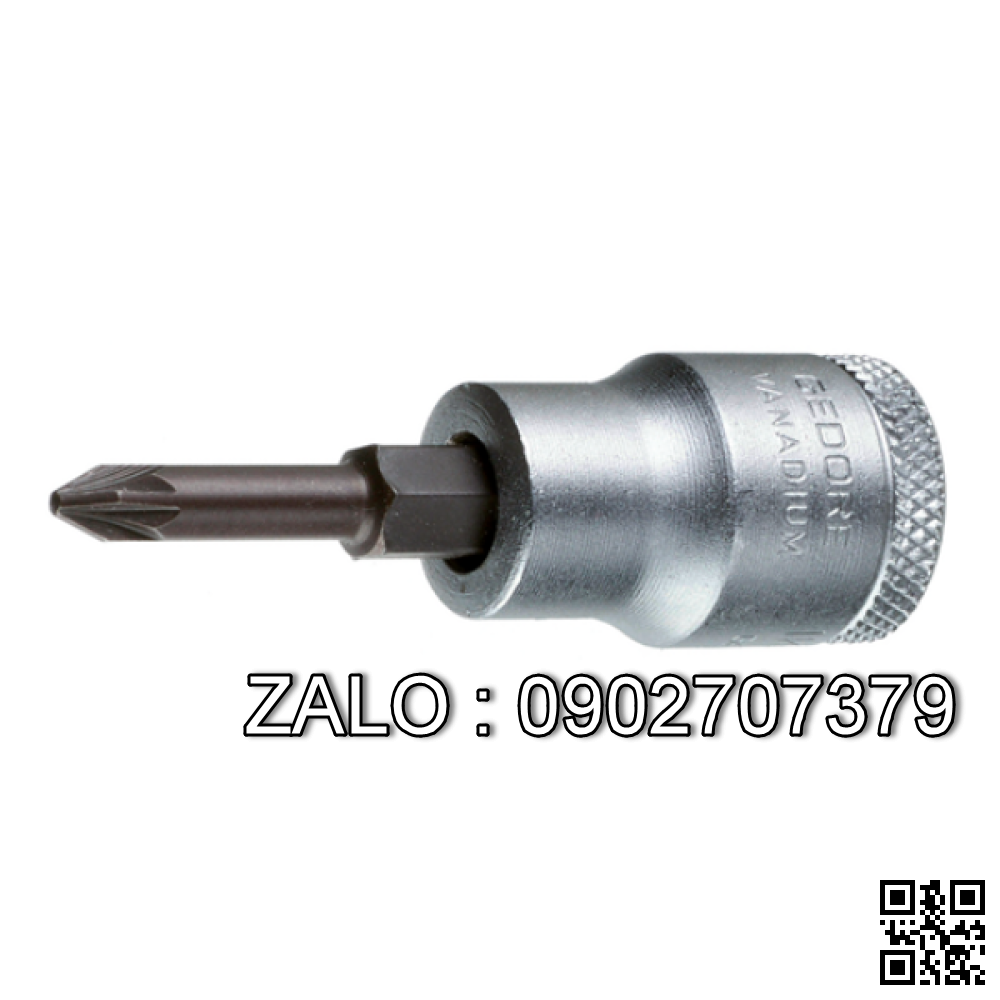 Đầu tuýp mũi vít hoa thị(torx) Asaki 1/2xT15x55mm Mạ crom AK-7300