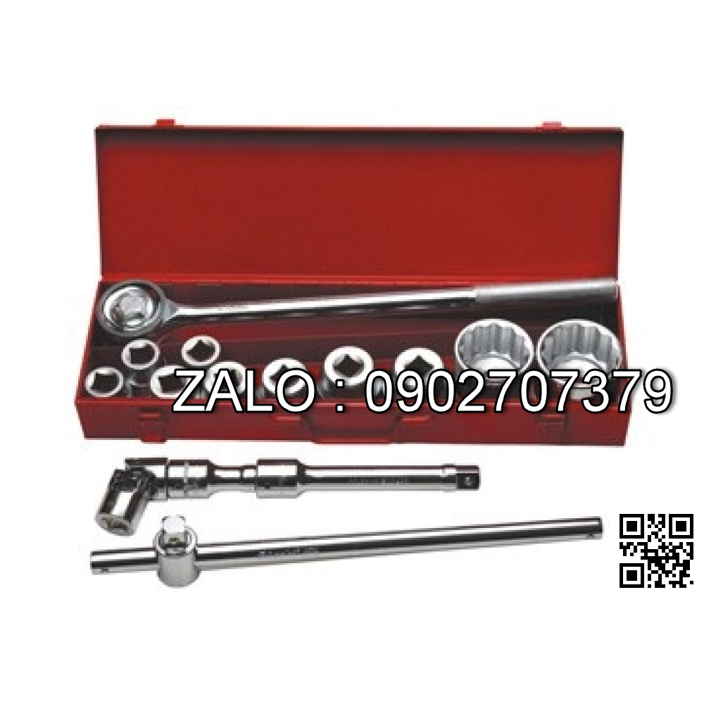 Bộ tuýp Asaki 20 chi tiết 1/2 Mạ crom
bóng AK-9765