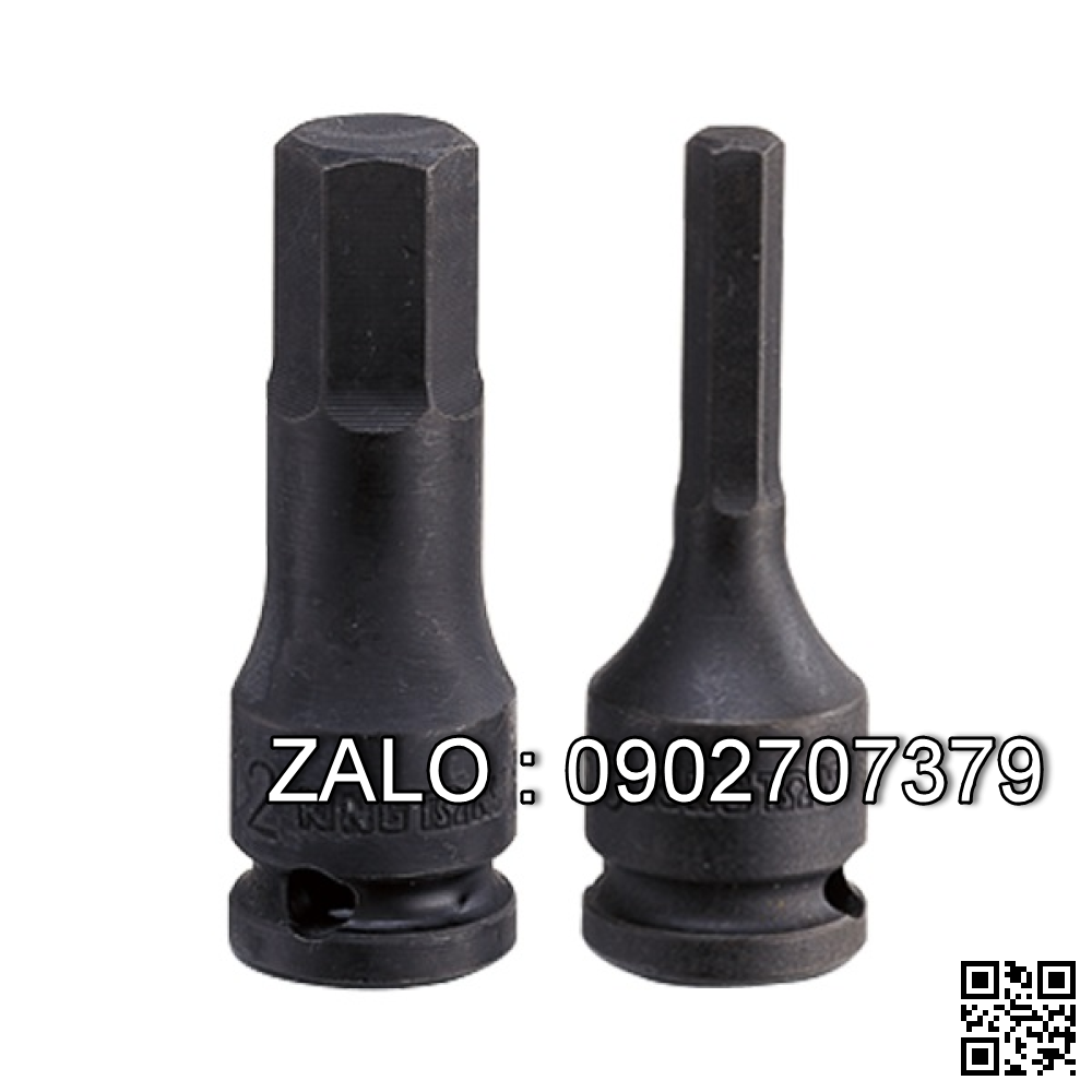 Đầu tuýp mũi lục giác(hex) Asaki 1/2xH7x55mm Mạ crom AK-7285