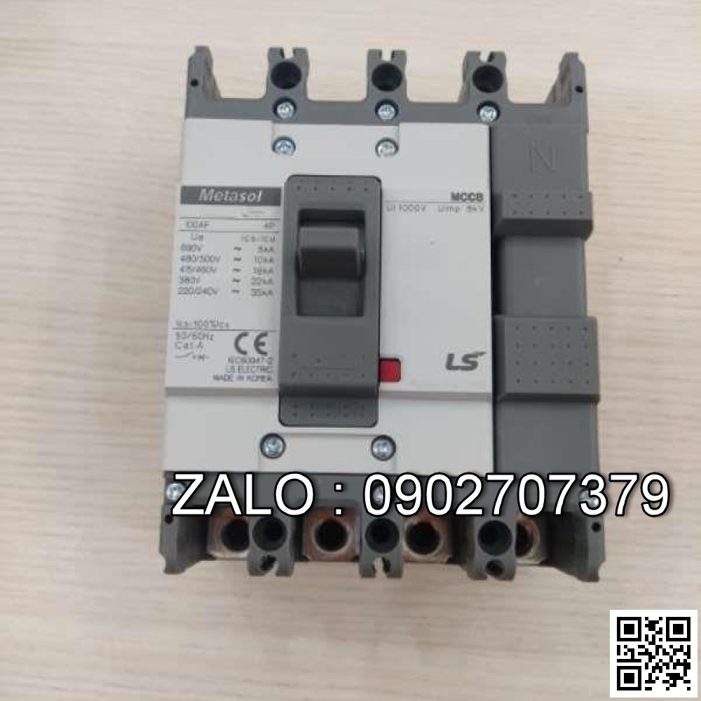 MCCB LS High-End; Susol Series 3 Cực 80 KA 100 A TS160H FMU160 3P