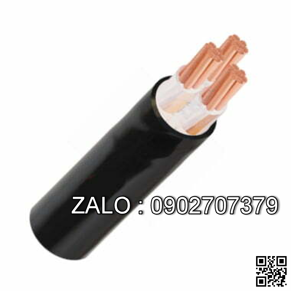 Cáp điện lực hạ thế (3 lõi pha + 1 lõi đất, ruột đồng, cách điện XLPE, vỏ PVC) CXV-3x16+1x10 (3x7/1.7+1x7/1.35)-0,6/1kV