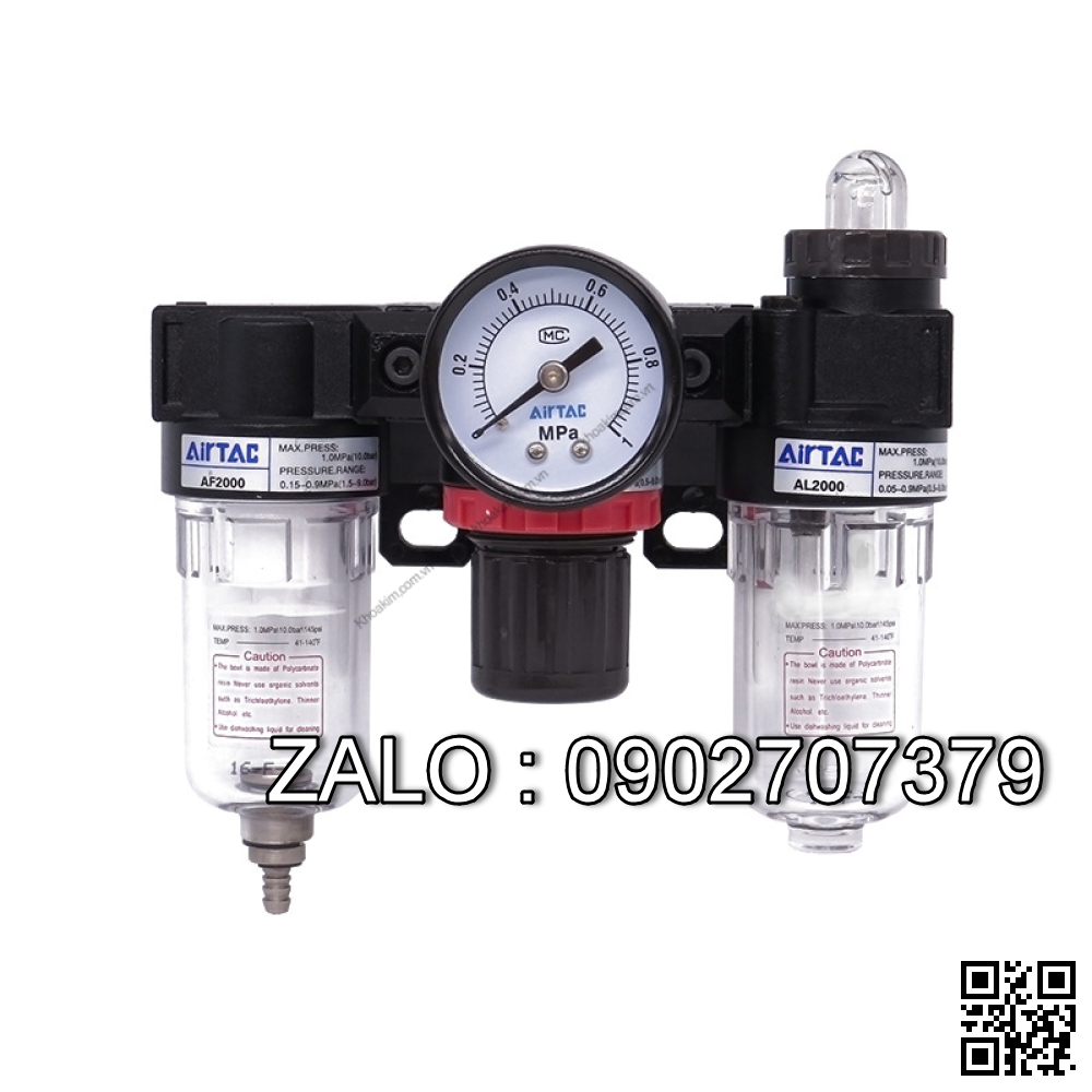 Bộ Lọc Khí Nén AIRTAC AC2000 (Lọc Hơi Nước Máy Nén Khí, Ren 13)