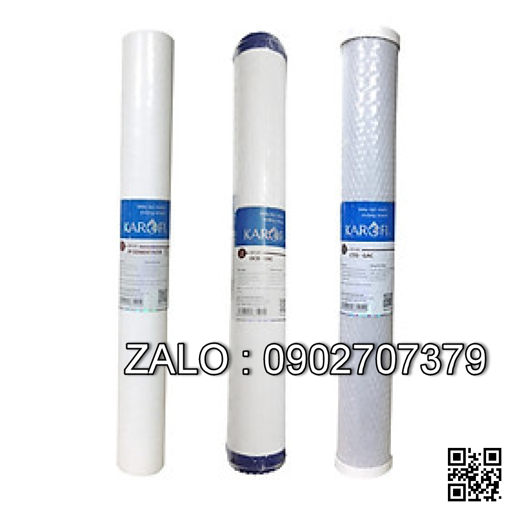 Combo 2 lõi lọc nước số 1 PP 10 inch 5 micron dùng trong máy lọc nước Nano/UF/RO, bộ lọc thô