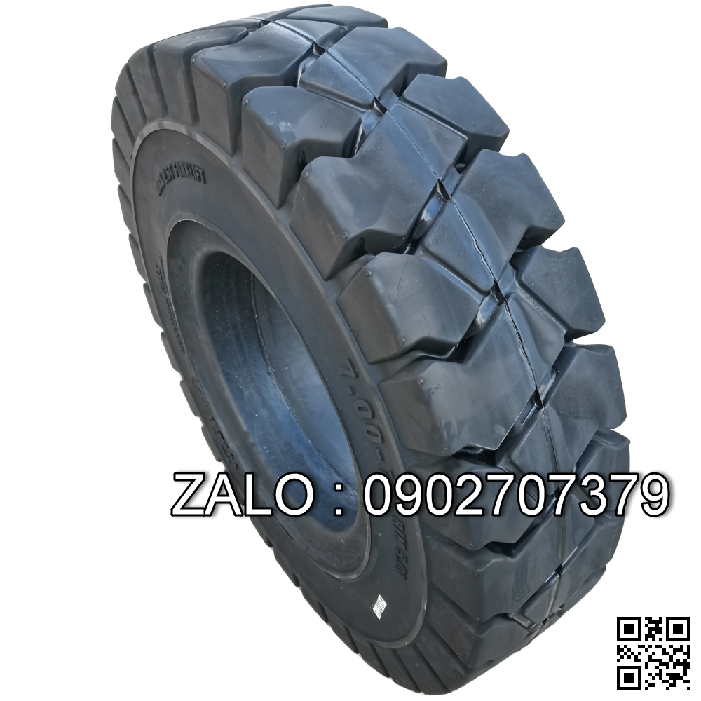 Lốp xe 700-12 7.00-12 Thunderpro ( lốp đặc đen )