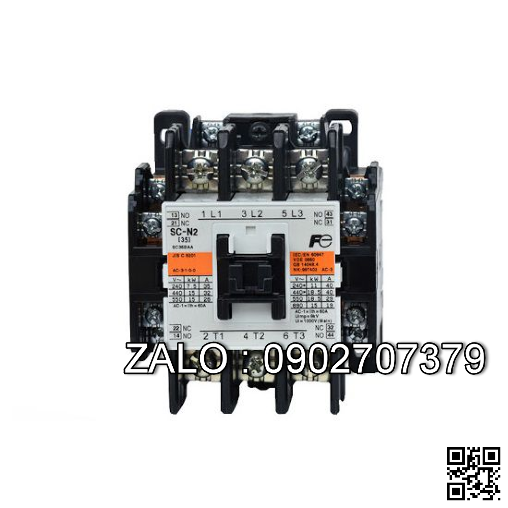 Contactor Fuji SC-N2S 220V 50A 22kW 2NO+2NC
