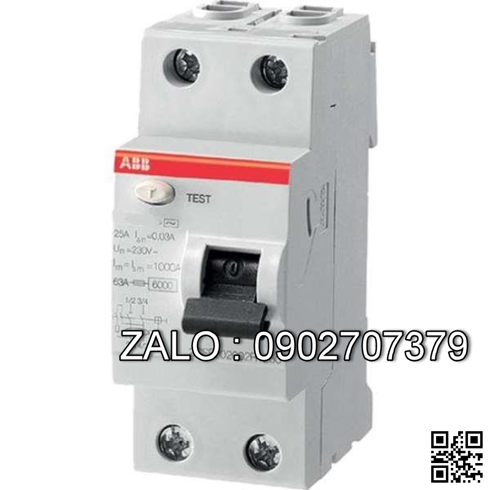 CB chống rò ABB FH202 AC-63/0.3 300mA 63A 2P