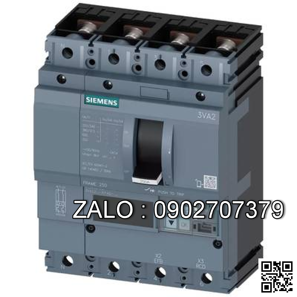 MCCB chỉnh dòng Siemens 3VA2225-7HL42-0AA0 250A 110kA 4P