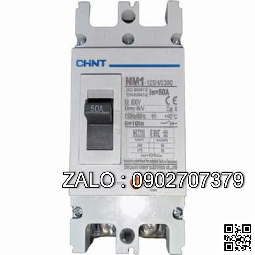 Aptomat MCCB Chint NM1-125H-2P 60A (50kA)