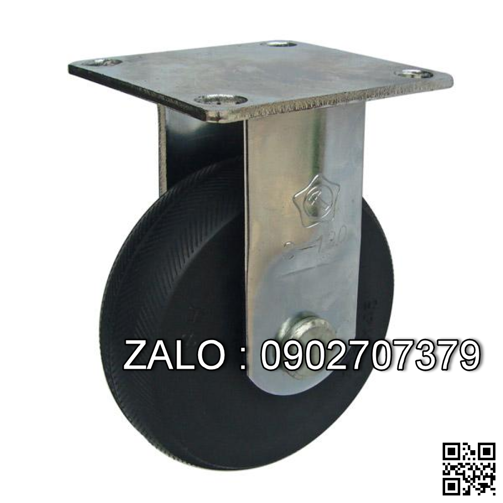 Bánh xe cao su đặc phi 125-45 cố định