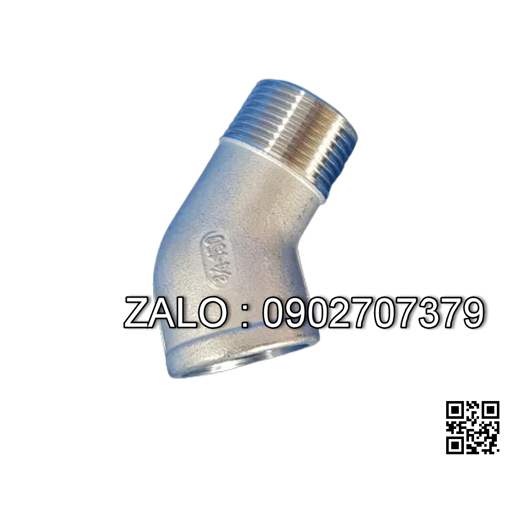 co lơi 45 ren trong Inox 304 DN06
