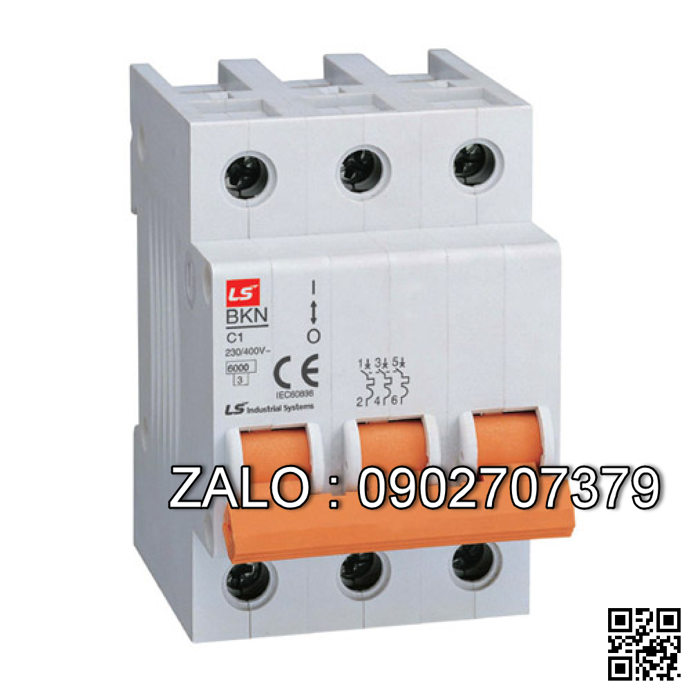 MCB LS 3 Cực 6 KA 25 A BKN-3P625