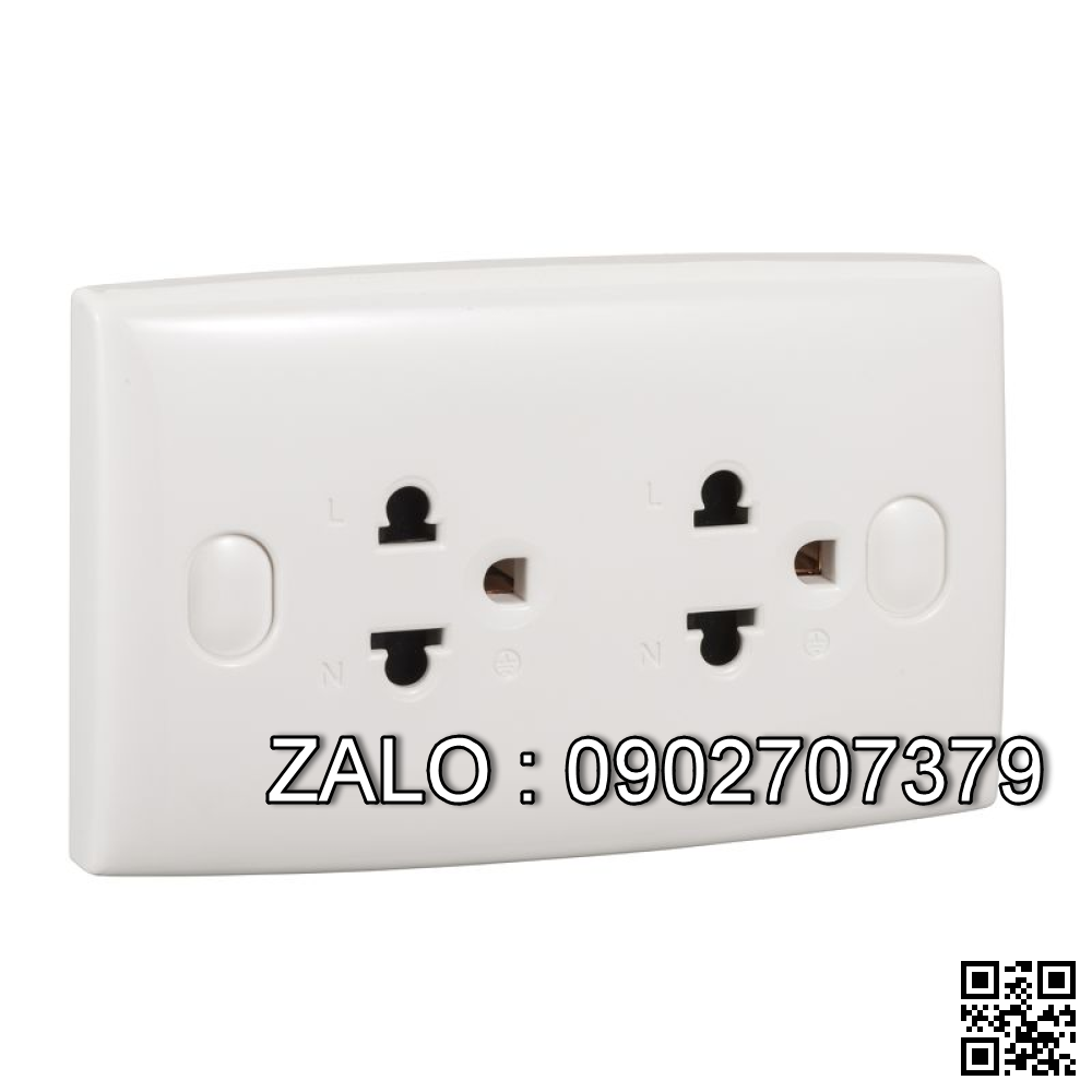 Bộ ổ cắm đôi 3 chấu Clipsal / Schneider E84T25_G19