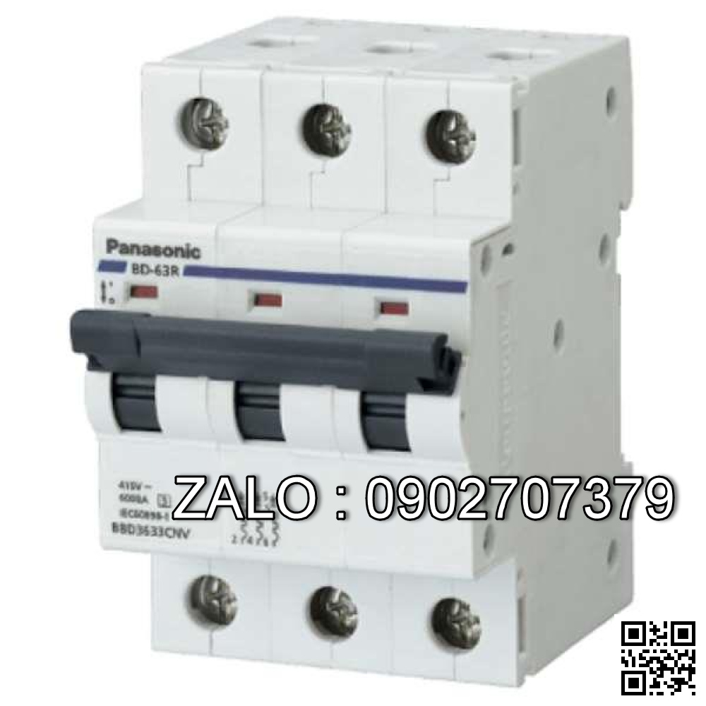 Cầu dao tự động 3 tép MCB 3P 25A Panasonic BBD3253CNV