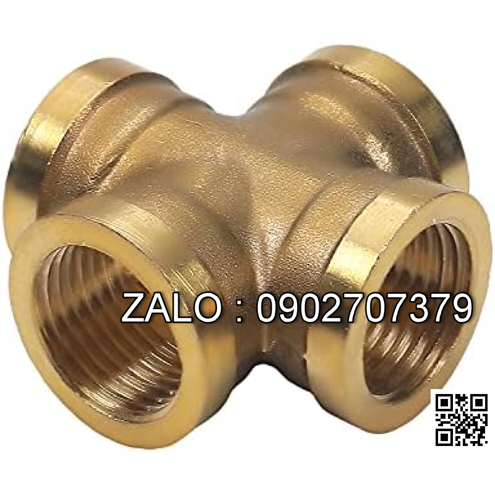 Ống nối thau chữ thập 160