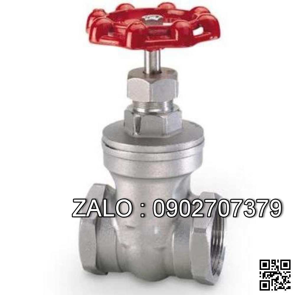 Van khóa Inox răng trong RT tay vặn Inox màu đỏ 49