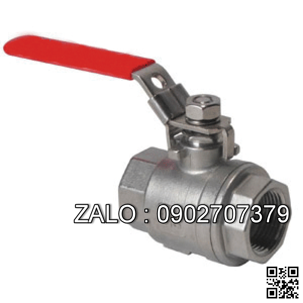 Van khóa nước Inox răng trong RT tay gạt Inox màu đỏ 114