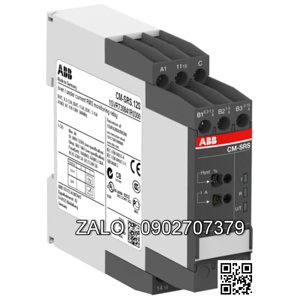 Rơ le bảo vệ dòng điện ABB CM-SRS.11S (0.003-1A) 220-240V