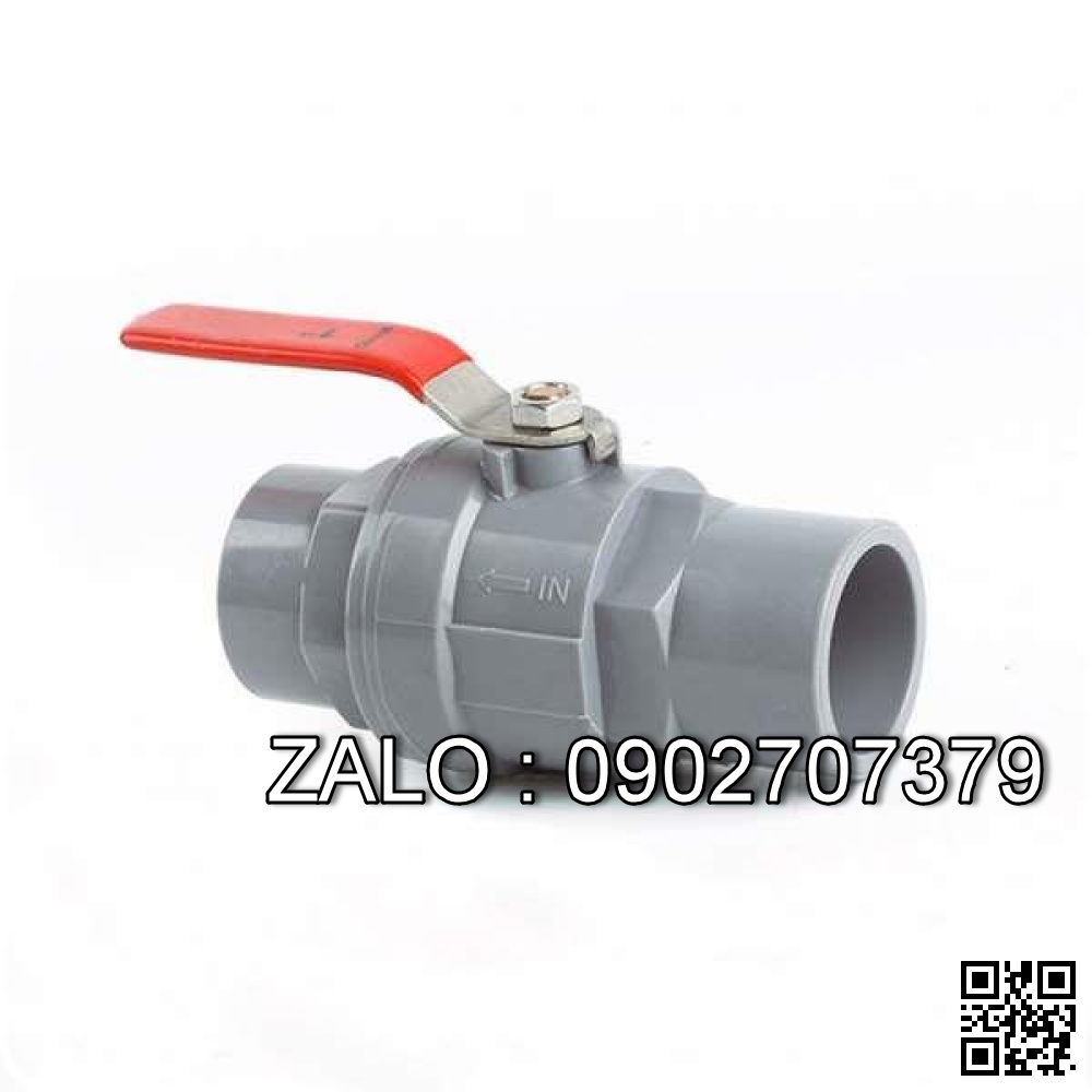 Van khóa nước nhựa tay vặn Inox màu trắng 90 STROMAN