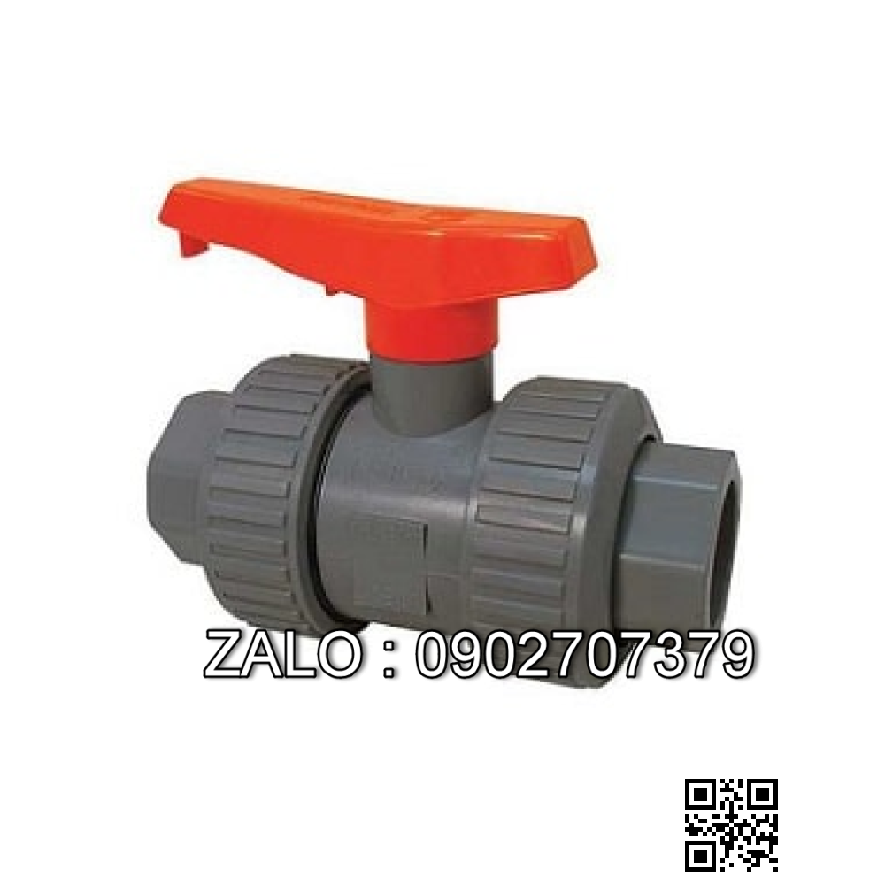 Van khóa nước nhựa tay gạt Inox màu đỏ 140 Đạt Hòa
