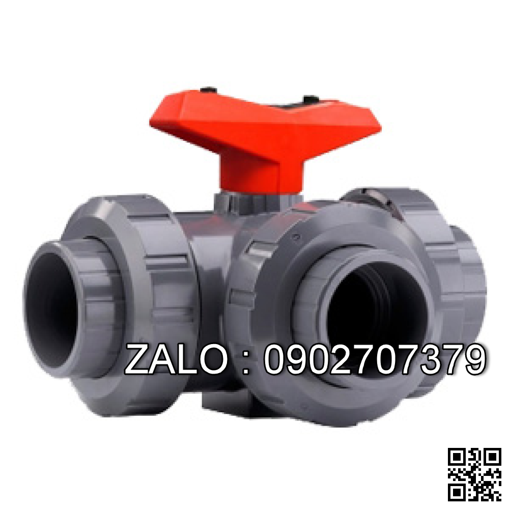 Van bi nhựa lắp ren ngoài 3 ngã DN135