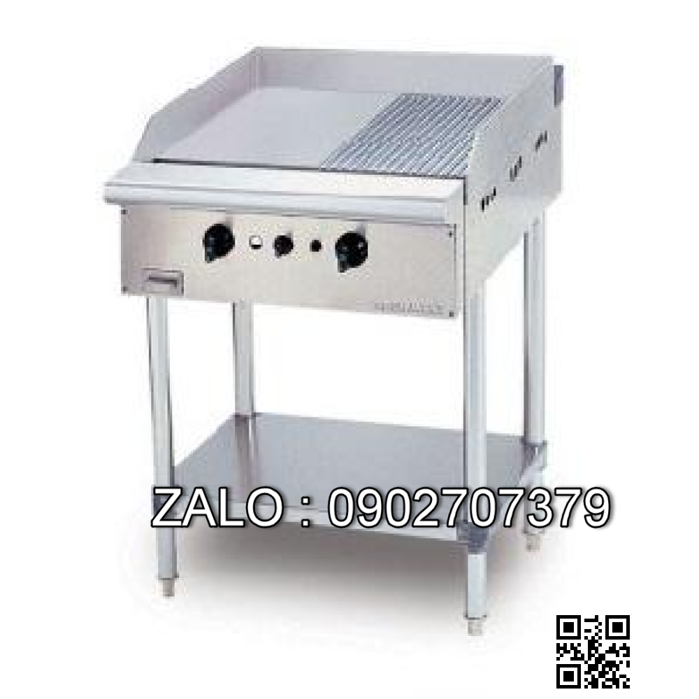 BẾP CHIÊN NỬA PHẲNG NỬA NHÁM DÙNG GAS CHÂN ĐỨNG GG 2B12RFS