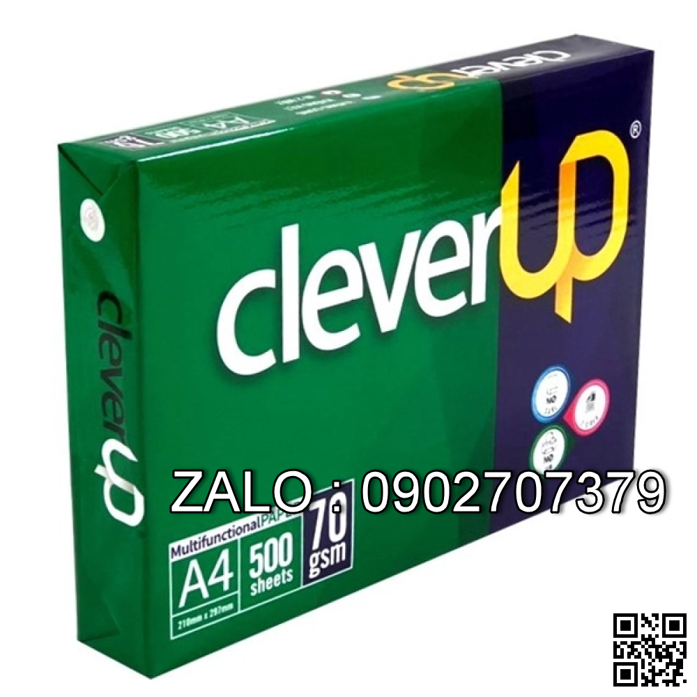 Giấy in A4 Bãi Bằng CleverUp 70 Gsm