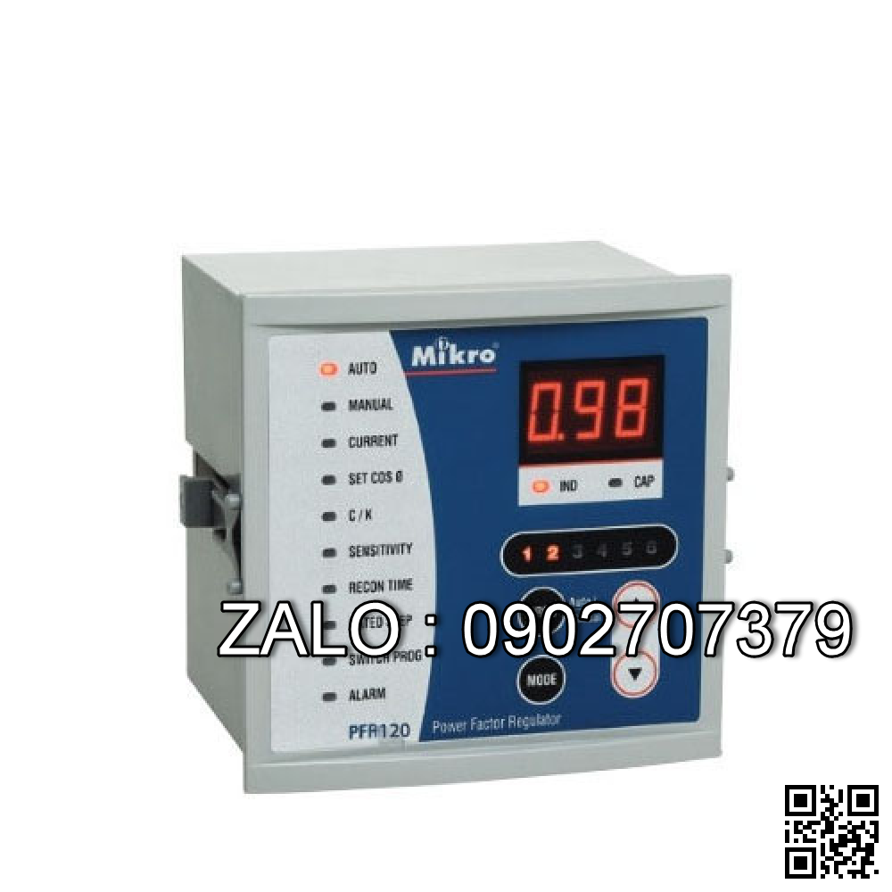 Bộ điều khiển tụ bù 12 cấp PFR120, 380V